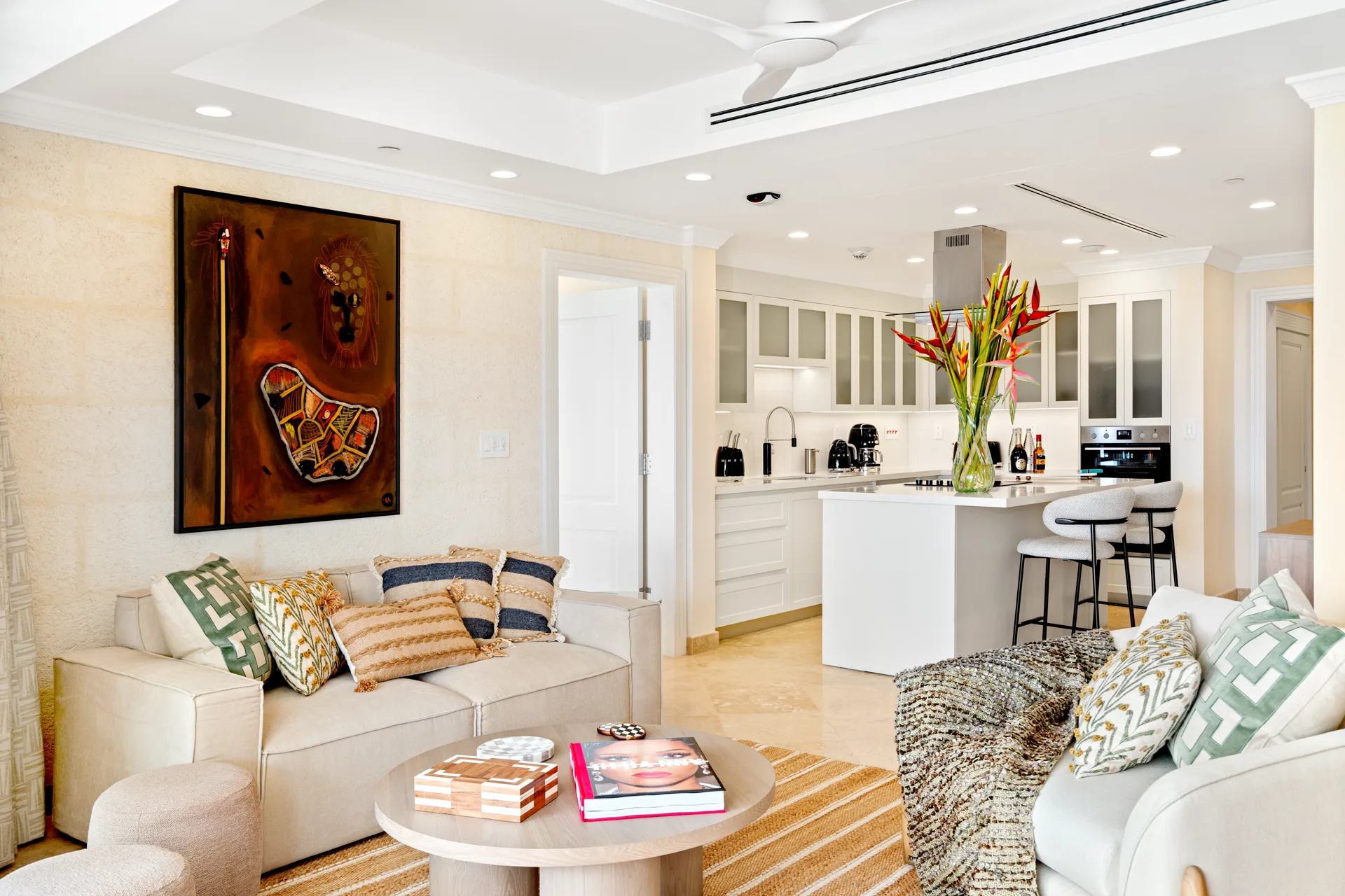 Open-plan living and kitchen